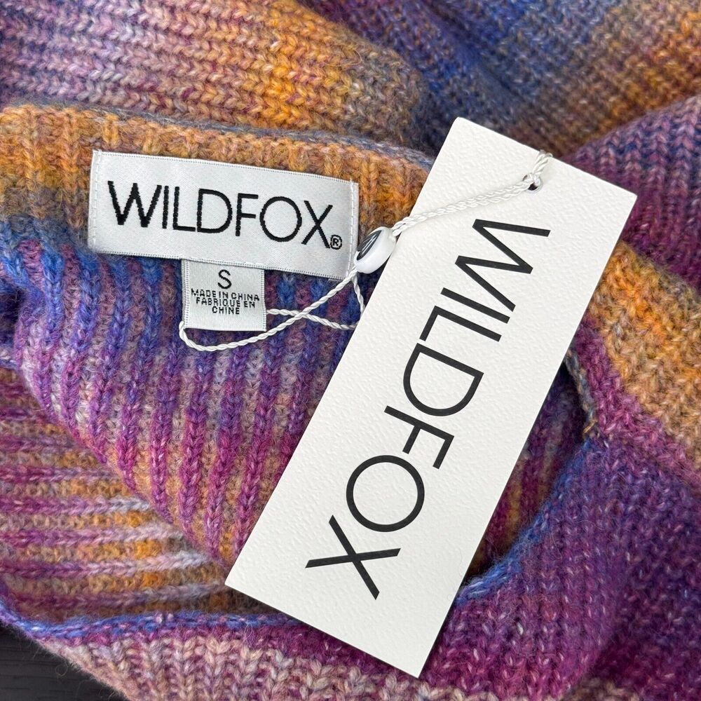 Wildfox Maverick Sweater Womens Small Ombre Stripe Flare Revolve Boho NEW S - Picture 3 of 10